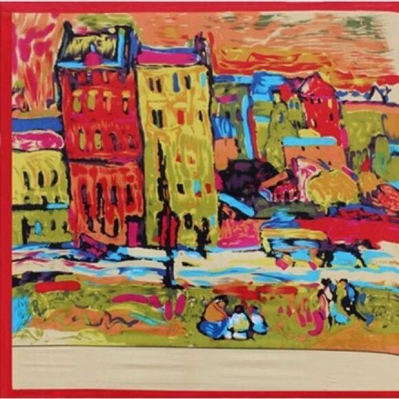 Vintage Silk ? Scarf by ADRIENNE VITTADINI Size 90X90 CM 35.5X35.5 INCHES main image 6